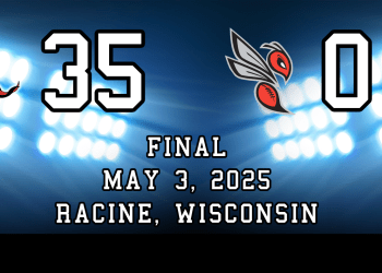 Racine Raiders 35, Tennessee Hornets 0 on May 3, 2025