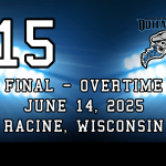 The Racine Raiders fell to the Phoenix Outlaws, 16-15, on Saturday, June 14, 2025, at Historic Horlick Athletic Field.